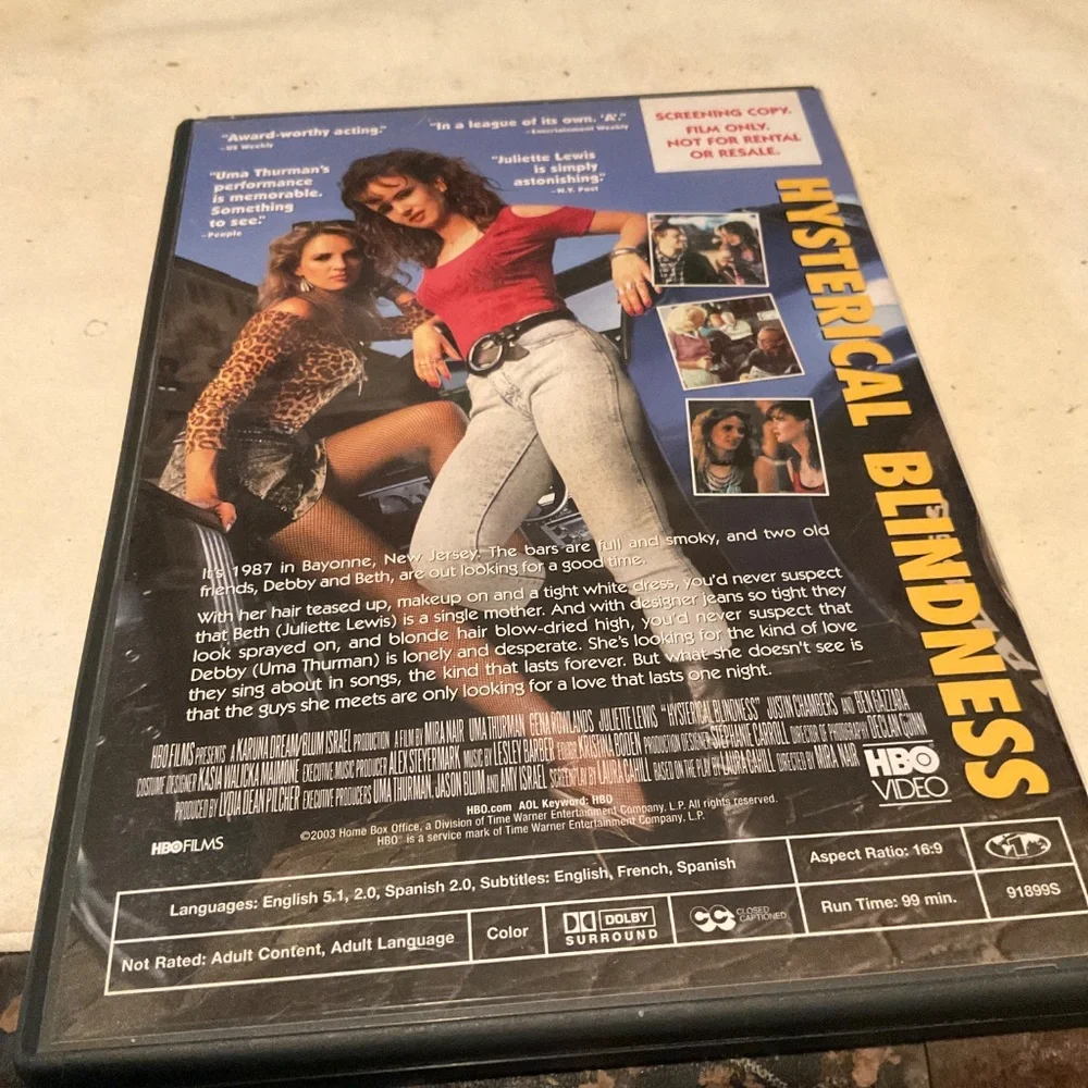 DVD - Hysterical Blindness. V35